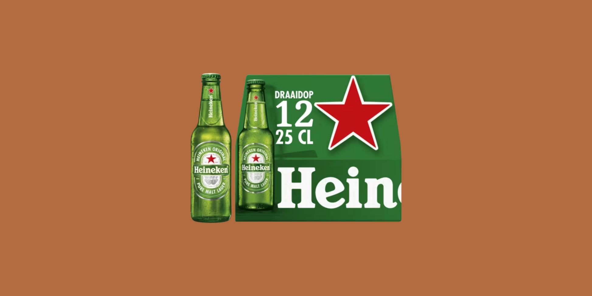 Heineken Premium Pilsener Bier Draaidop Fles 12